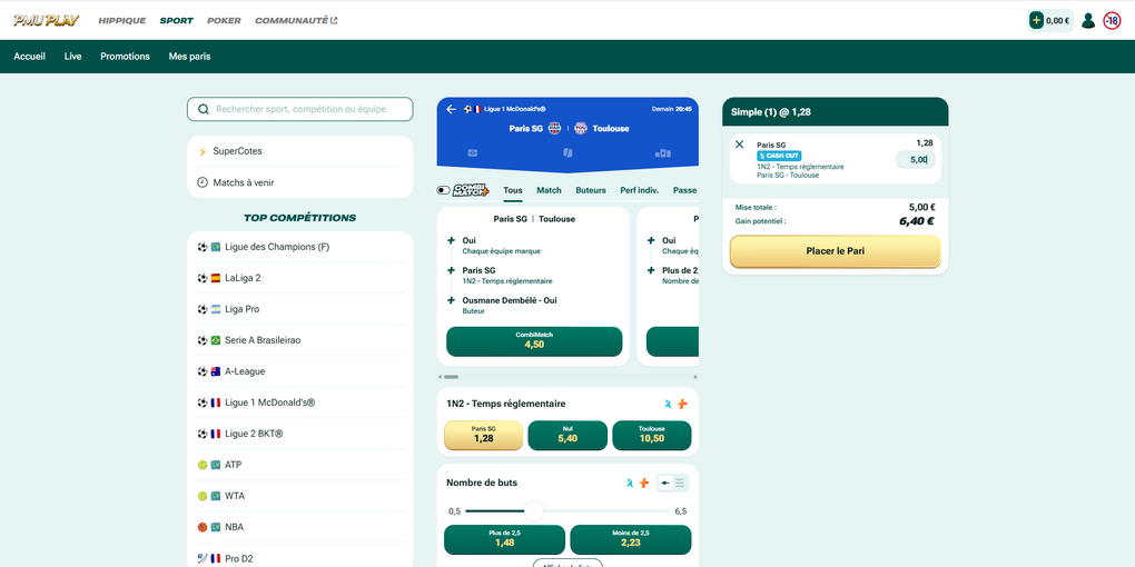 Paris Sportifs sur PMU Sport-1