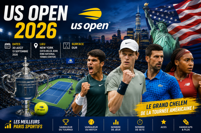 US Open 2026 : favoris, outsiders et meilleurs paris sur le tournoi du Grand Chelem